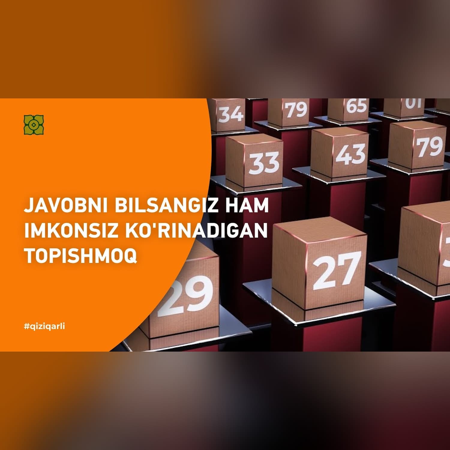 Javobni bilsangiz ham imkonsiz ko'rinadigan topishmoq | @veritasium x @Xurmomedia