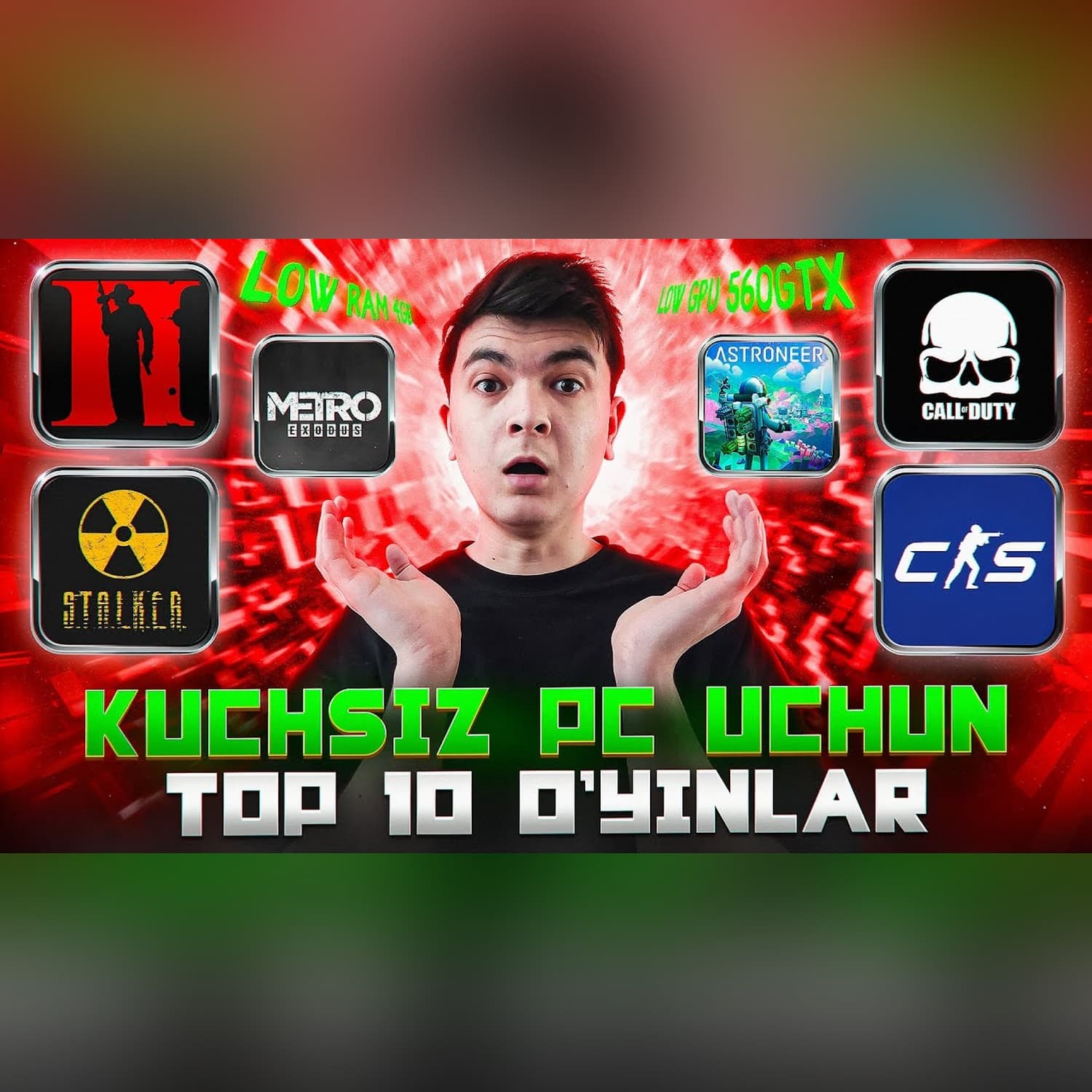 Kuchsiz kompyuterlar uchun TOP 10 o'yinlar  @KIBERUZ x @GRONTMC